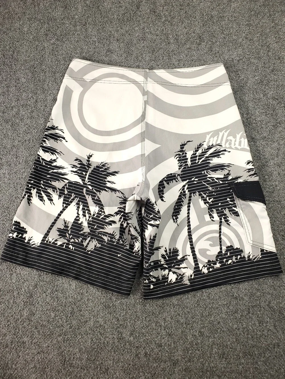 Billabong Boardshorts Mens 32 All Over Spiral Print Palm Trees Y2K Surfer Beach